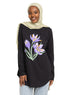 Black Printed Long - Sleeve Design 5 - Khotwh